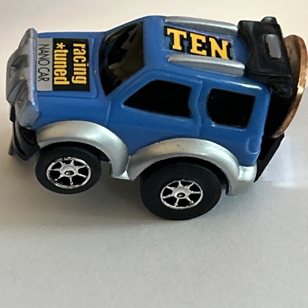 Vintage 1990s Silverlit Nano Autos NO.006 Blue SUV Racing Tuned TEN Penny Racer